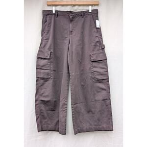 Gap Baggy Cargo Pants Womens Sz 14P Utility Pockets 90s Terra Brown Grunge